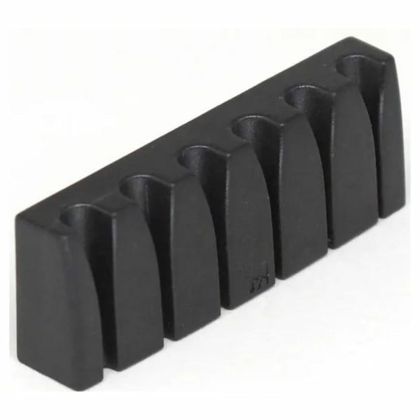 GraphTech Black Tusq XL Unlocking Slotted Nut Floyd Radius 1 Capotasto Unlocking Slotted in Black Tusq con sedi per chitarra elettrica 6 corde (ideale per le chitarre elettriche con Floyd Rose 3 o 4 e radius 10'')
