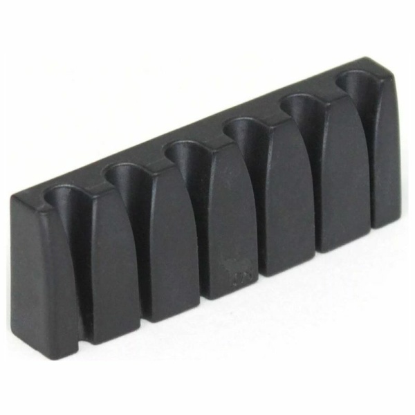 GraphTech Black Tusq XL Unlocking Slotted Nut Floyd Radius 1 Capotasto Unlocking Slotted in Black Tusq con sedi per chitarra elettrica 6 corde (ideale per le chitarre elettriche con Floyd Rose 2 e radius 10'')
