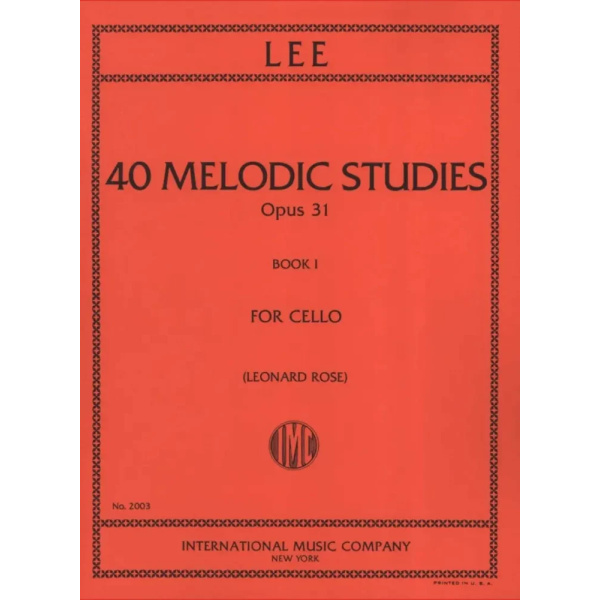 LEE - 40 Melodic Studies op.31 book I