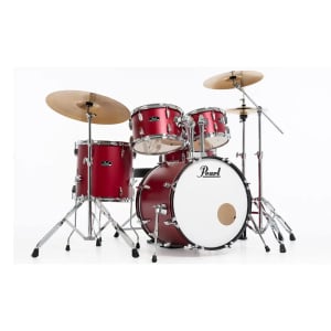 PEARL Batteria Roadshow 18" con 3 Piatti Pearl - Matte Red