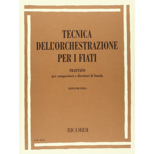 DE PAOLA - Tecnica dell'Orchestrazione per i Fiati