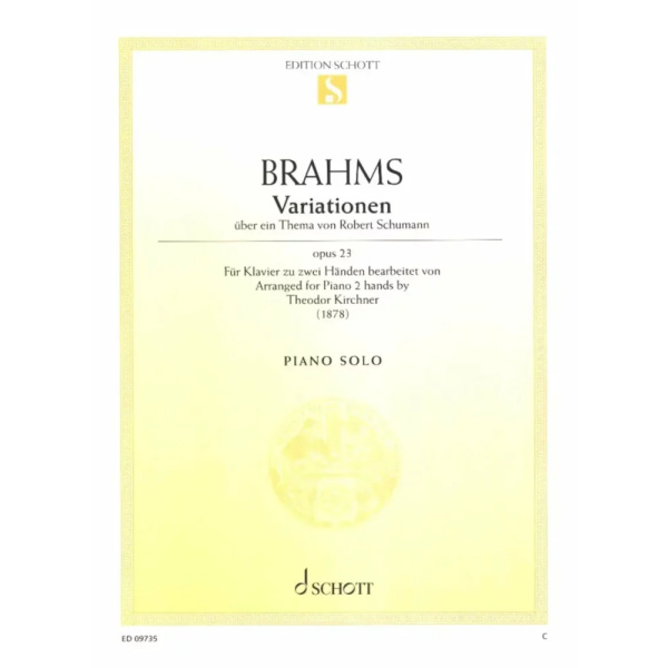 BRAHMS - Variationen über ein Thema von Robert Schumann op. 23