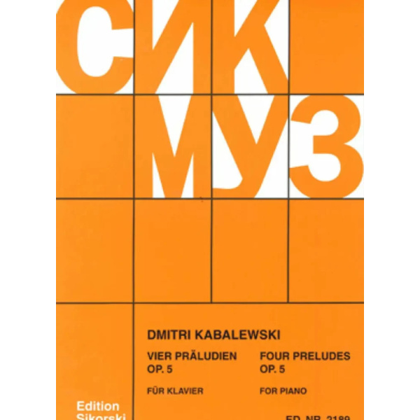 KABALEWSKI - Four Preludes Opus 5