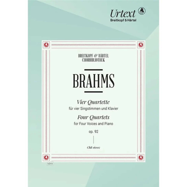 BRAHMS - 4 Quartets Op. 92