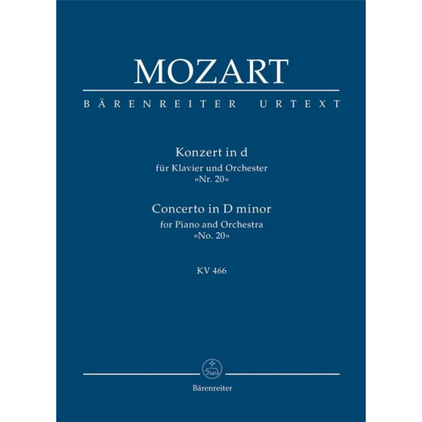 MOZART - Concerto in D minor n. 20 KV466 Study score
