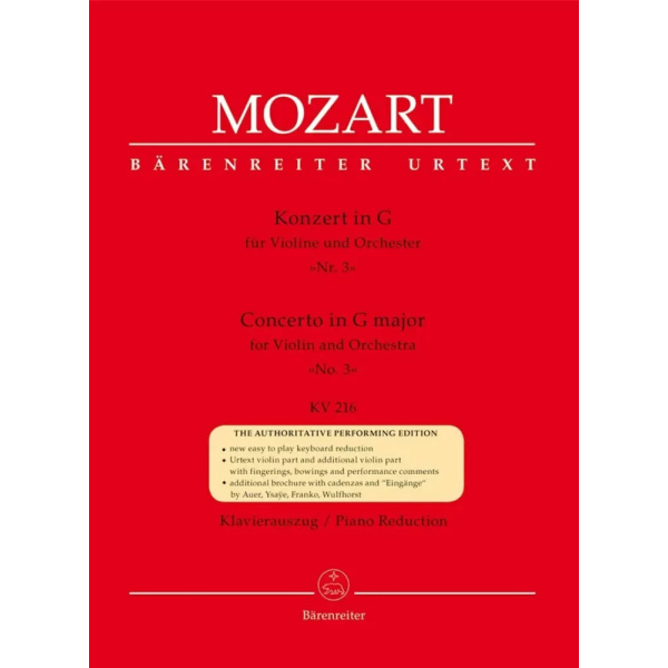 MOZART - Concerto for Violin and Orchestra no. 3 in G major K. 216