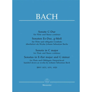 BACH - Three Sonatas For Flute And Basso Continuo