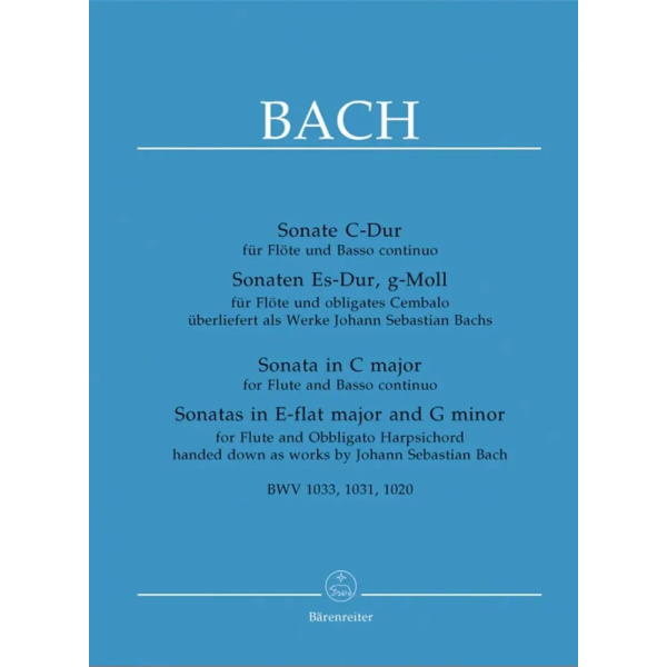 BACH - Three Sonatas For Flute And Basso Continuo