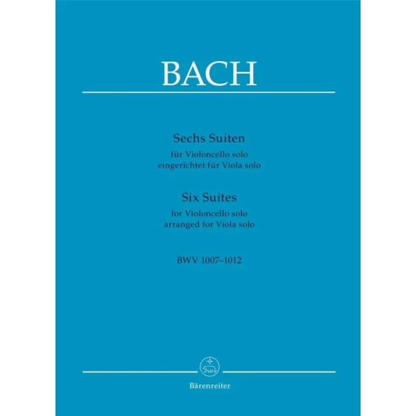 BACH - Six Suites for Violoncello solo BWV 1007-1012 arranged for Viola