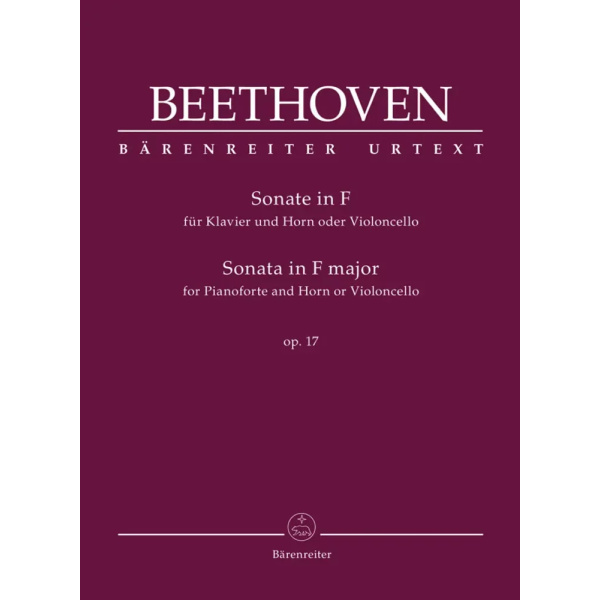 BEETHOVEN - Sonata for Pianoforte and Horn or Violoncello in F major op. 17