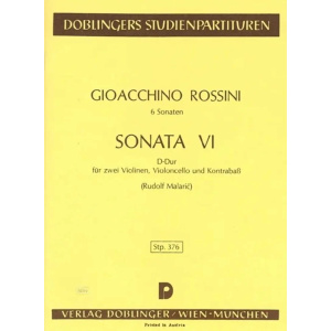 Rossini - Sonata VI D-Dur Pocket Score