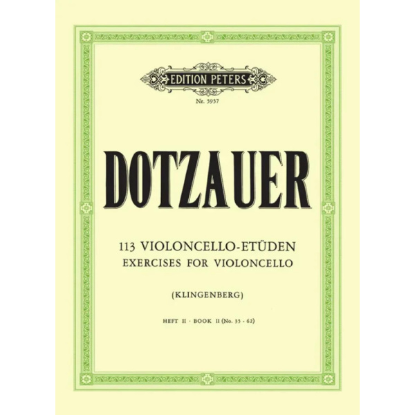 DOTZAUER - 113 Violoncello Etuden Volume 2