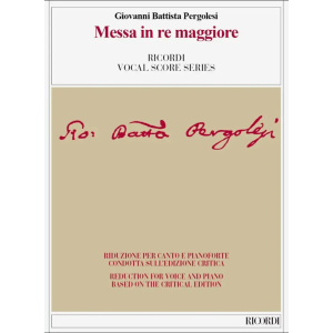 PERGOLESI - Messa in re maggiore