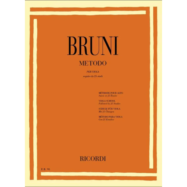 BRUNI - Metodo Per Viola Seguito Da 25 Studi