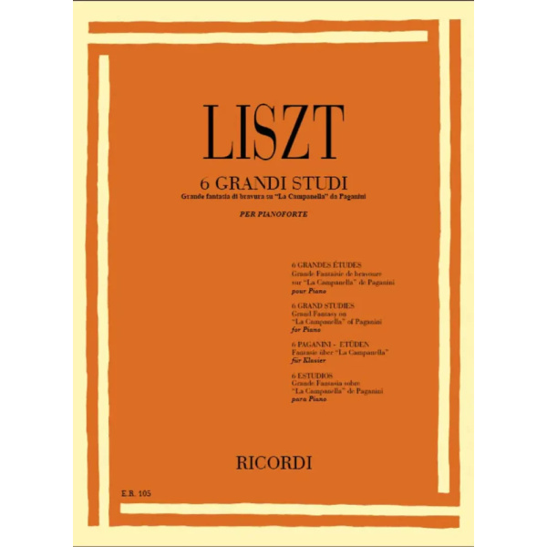 LISZT - 6 Grandi Studi Da Paganini