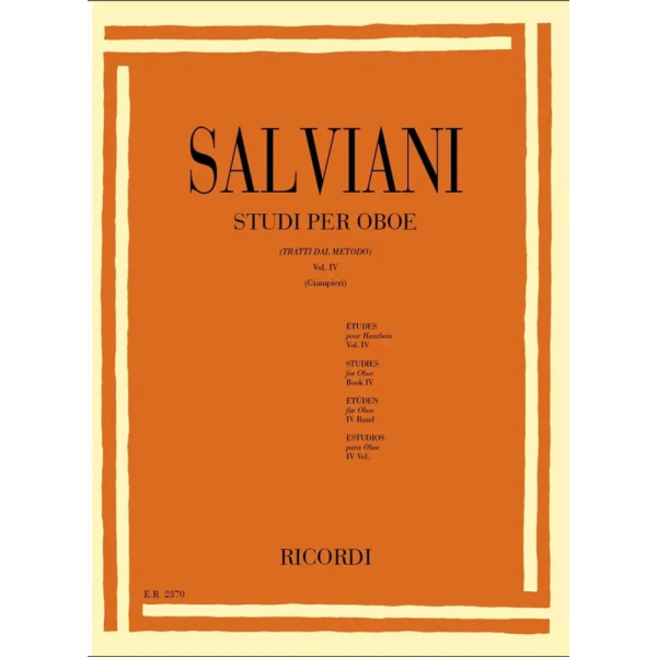 SALVIANI - Studi per oboe (tratti dal Metodo) Vol. IV