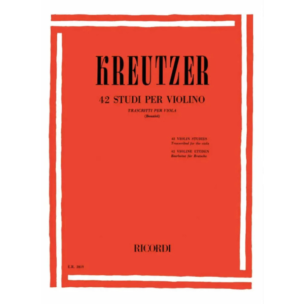 KREUTZER - 42 Studi Trascritti per Viola