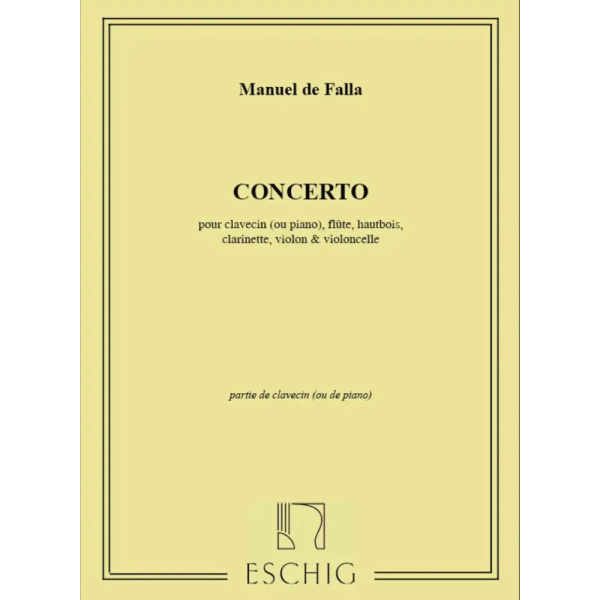 DE FALLA - Concerto - Parte del clavicembalo o pianoforte