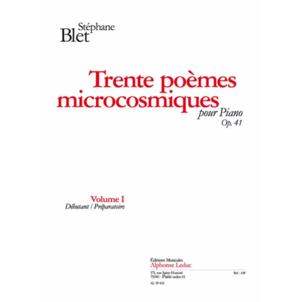 BLET - 30 Poemes Microcosmiques Op41 Vol. 1