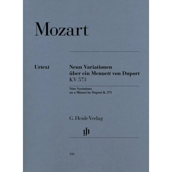 MOZART - 9 Variations on a Minuet by Duport K. 573