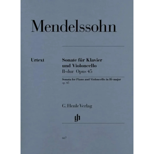 MENDELSSOHN - Sonata for Piano and Violoncello in Bb Major Op. 45