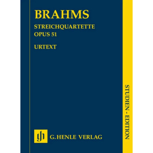 BRAHMS - String Quartets op. 51 no. 1 c minor and no. 2 a minor - Partitura