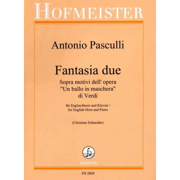 PASCULLI - Fantasia Nr.2 Sopra motivi dell'opera 'Un ballo in maschera' di Verdi
