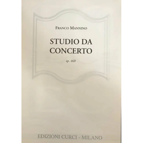 MANNINO - Studio Da Concerto Op. 468 - Piano Solo