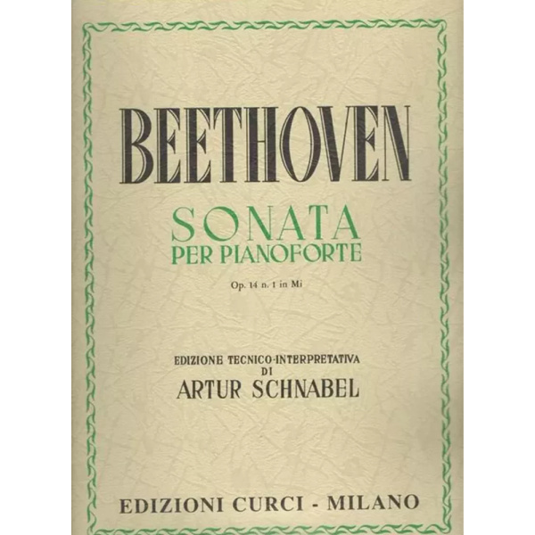 BEETHOVEN - SONATA PER PIANOFORTE OPUS 14 N. 1