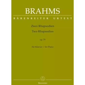 BRAHMS - TWO RHAPSODIES FOR PIANO Op. 79