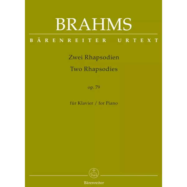 BRAHMS - TWO RHAPSODIES FOR PIANO Op. 79
