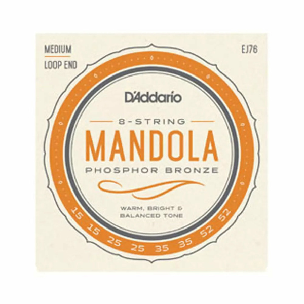 D’ADDARIO EJ76-J76 MANDOLA 15-52 PHOSPHOR BRONZE