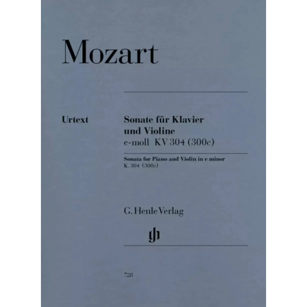MOZART - SONATA FOR PIANO AND VIOLIN IN E MINOR KV304 (300C)