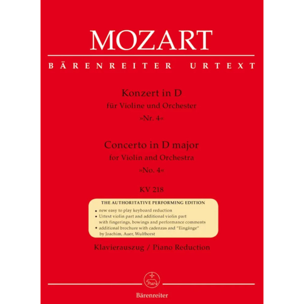 MOZART - Concerto in Re Maggiore N.4 KV218 - Violino e Piano