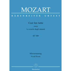 MOZART - COSI' FAN TUTTE - Ed. Barenreiter (Copertina Rigida)