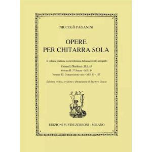 PAGANINI -Opere per Chitarra Sola Vol. 1