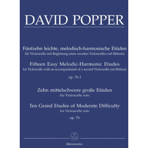 POPPER - Fifteen Easy Melodic-Harmonic Etudes op. 76