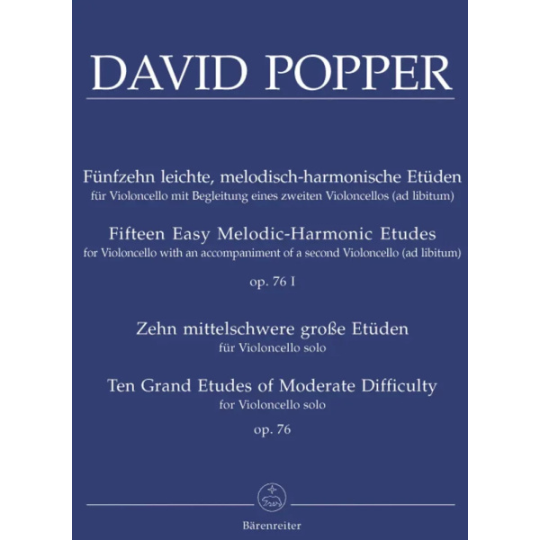 POPPER - Fifteen Easy Melodic-Harmonic Etudes op. 76