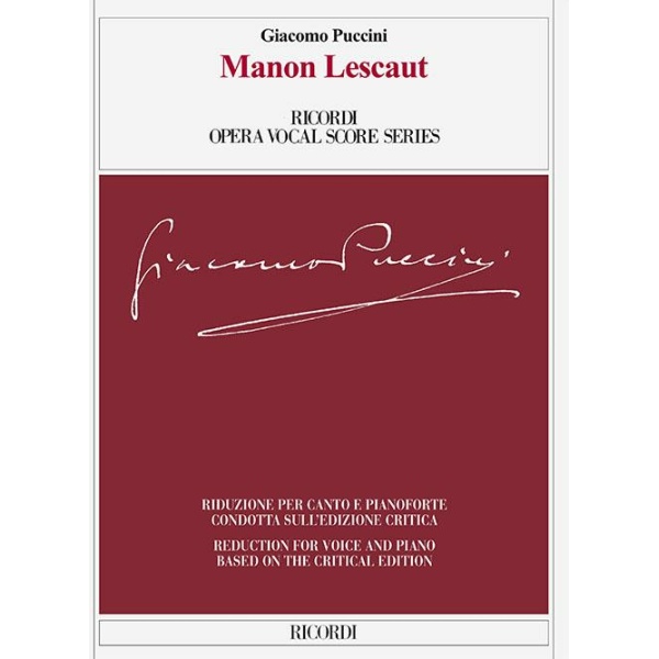 PUCCINI - MANON LESCAUT - ED. CRITICA