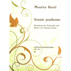 RAVEL - Sonate Posthume Violoncello and Piano