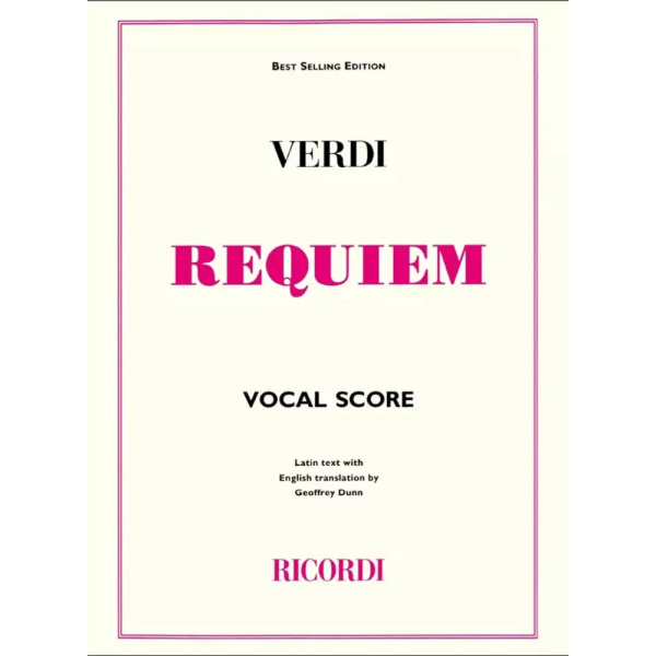 VERDI - REQUIEM - Vocal Score