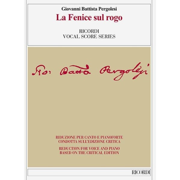 PERGOLESI - LA FENICE SUL ROGO