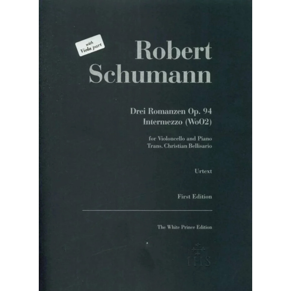 SCHUMANN - DREI ROMANZEN OP. 94 Violoncello and Piano