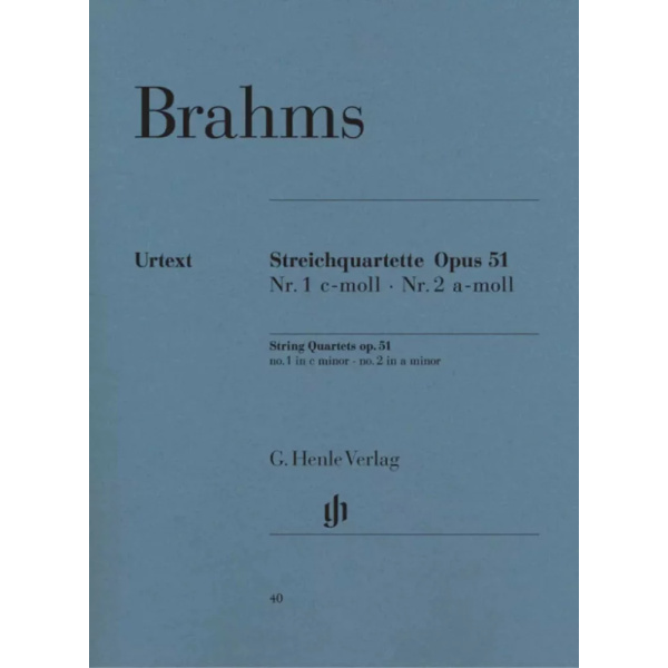 BRAHMS - String Quartets op. 51 no. 1 c minor and no. 2 a minor