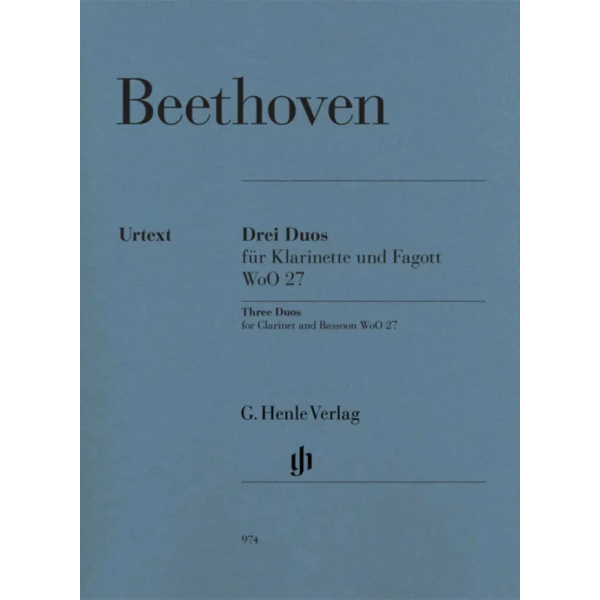 BEETHOVEN - Three Duos Clarinetto in Bb e fagotto WoO 27