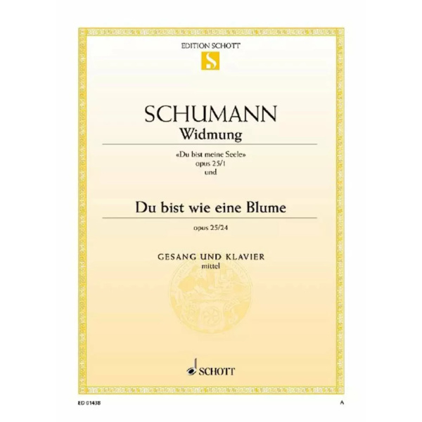 SCHUMANN - WIDMUNG / DU BIST WIE EINE BLUME