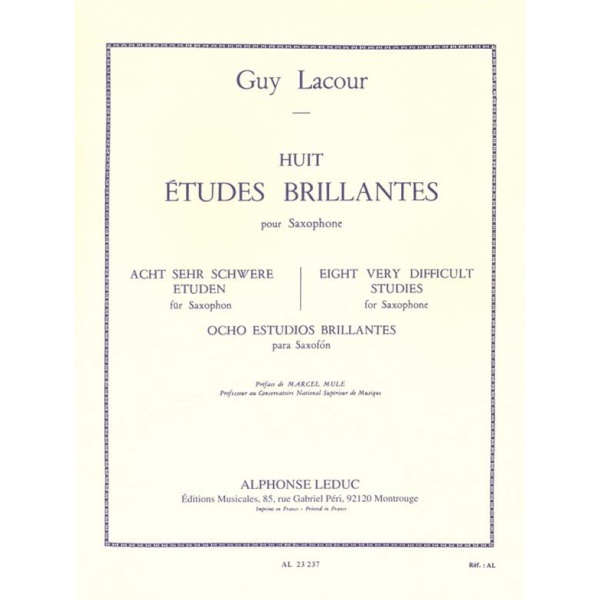 LACOUR - 8 Etudes Brillantes