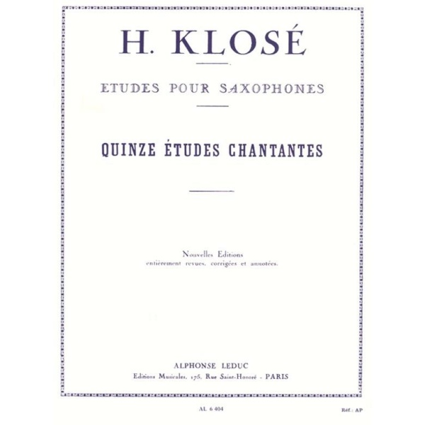 KLOSÉ - 15 Etudes Chantantes