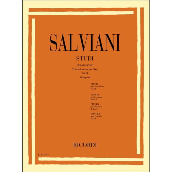 SALVIANI - Studi Per Saxofono Volume 2