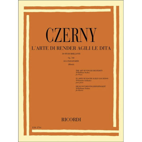 CZERNY – L'Arte di Rendere Agili le Dita – 50 Studi Brillanti Op.740